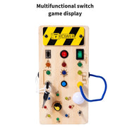 Montessori Wooden LED Light Busy Board