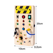 Montessori Wooden LED Light Busy Board