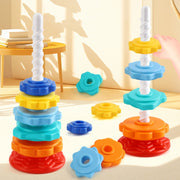 Montessori Learning Rainbow Tower - Enhance Fine Motor Skills For Kids