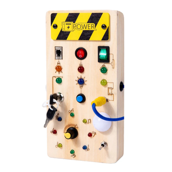 Montessori Wooden LED Light Busy Board