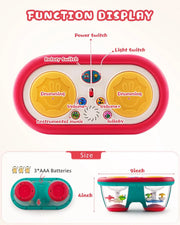 Rotating Baby Musical Drum with Lights