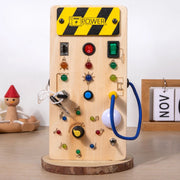 Montessori Wooden LED Light Busy Board