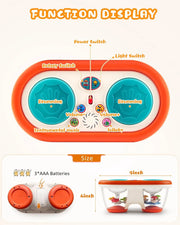 Rotating Baby Musical Drum with Lights