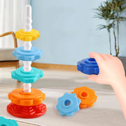 Montessori Learning Rainbow Tower - Enhance Fine Motor Skills For Kids