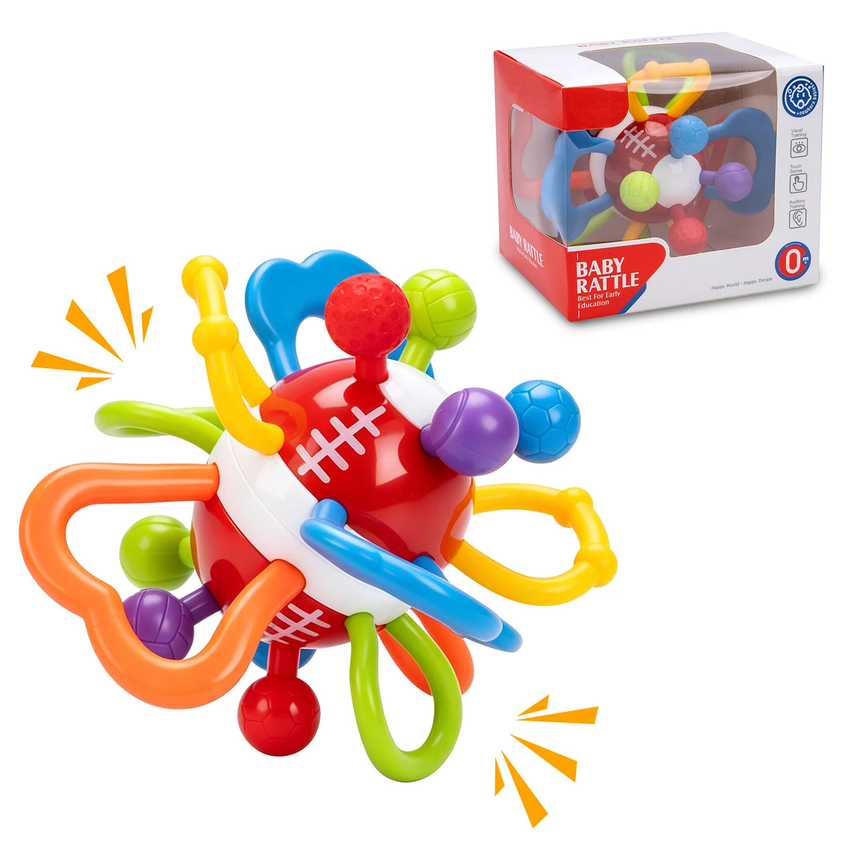 Manhattan Silicone Rattle & Teether Ball