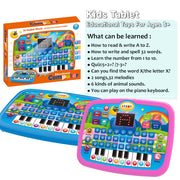 2-in-1 Kids Learning Tablet & Keyboard Toy